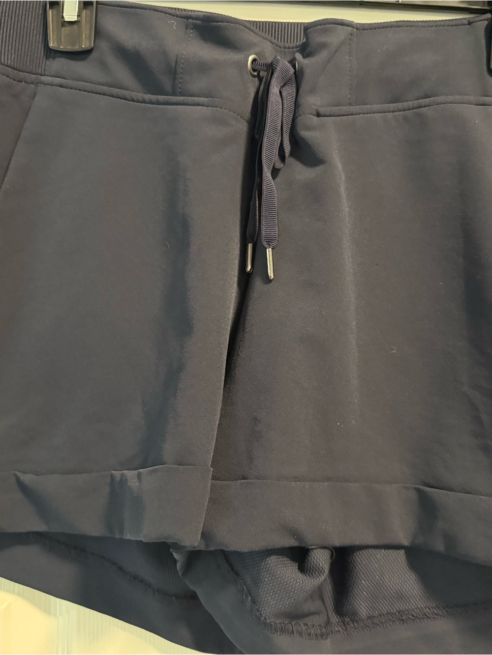 Athleta Navy Blue Athletic Drawstring Shorts